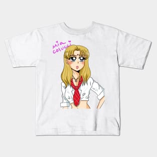 90's Anime Mia Colucci Backgroundless Kids T-Shirt